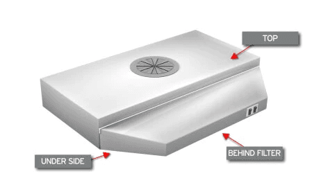 Hood vent model number location