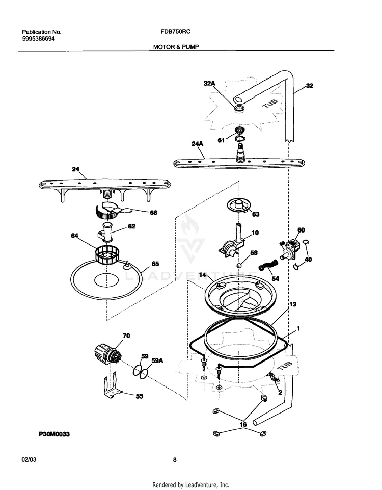 Frigidaire 09 - MOTOR & PUMP 140281806020